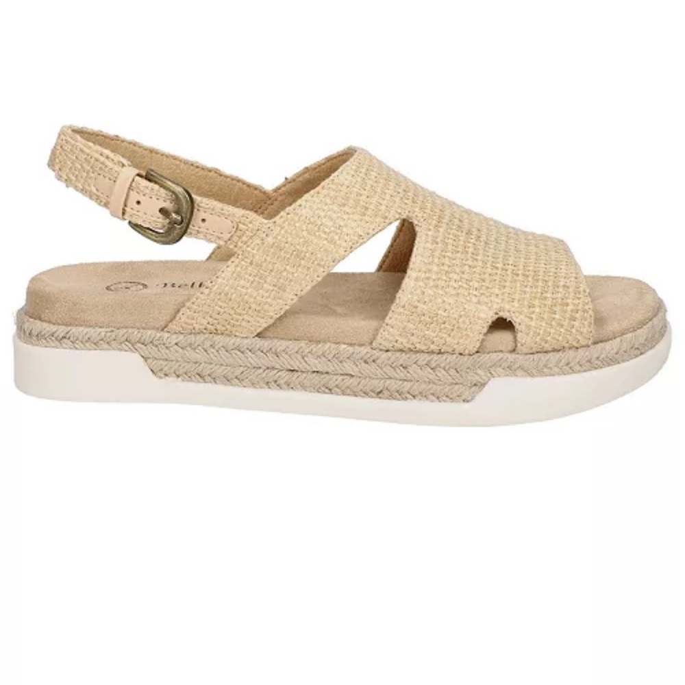 Bella vita kato espadrille platform sandal tan nib sz 9 m